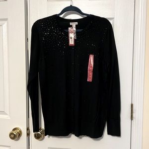 Cute beaded black cardigan.